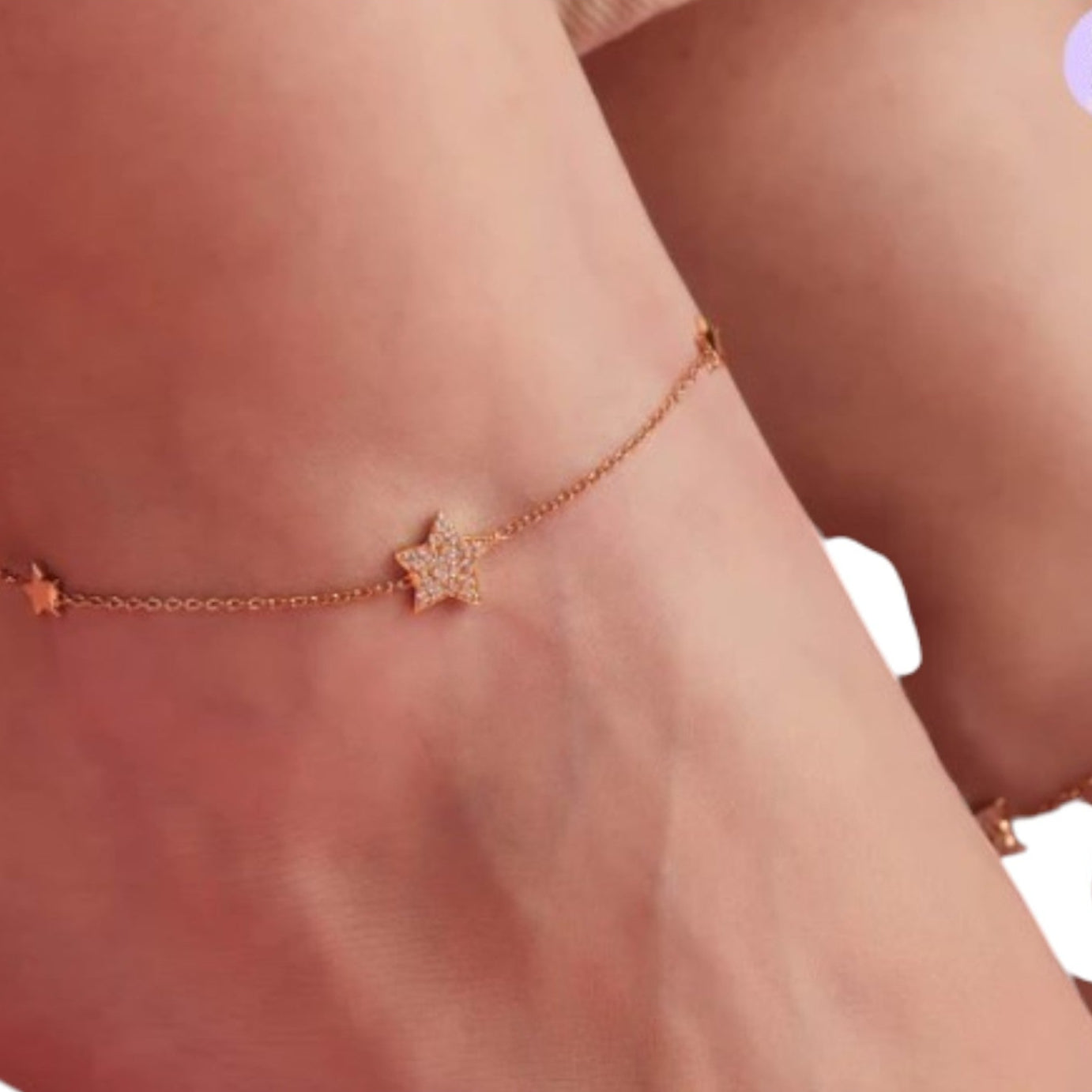 Star Drop 925 Sterling Silver Anklet By Kesardeep Impex For Women